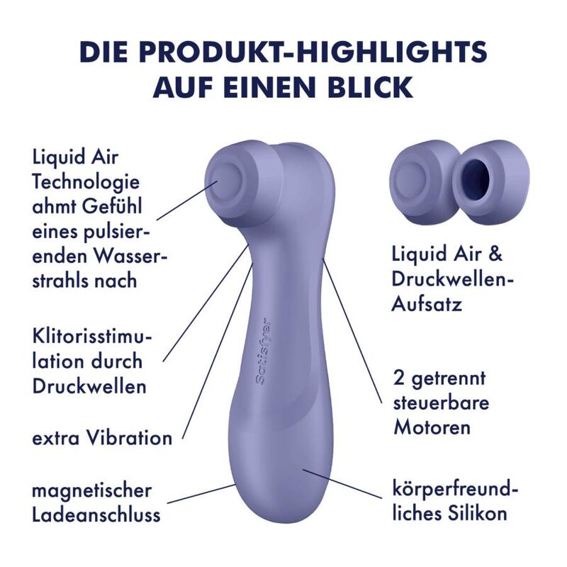 Sex toy tecnologia pro 2 generazione 3 aria liquida lilla di Satisfyer, immagine 7