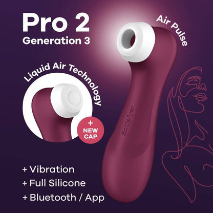 Ovetto vibrante pro 2 Generación 3 Wine rosso bluetooth e APP di Satisfyer, immagine 6