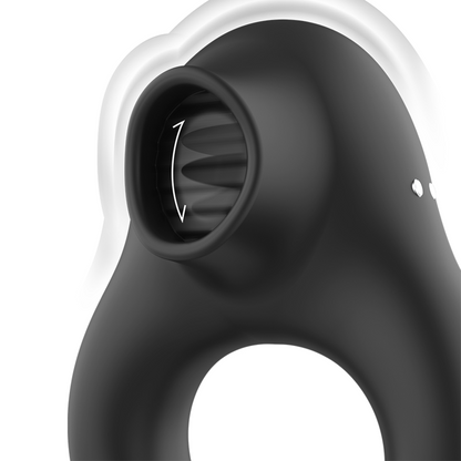 Anello vibratore in silicone 3 motori ricaricabile nero di Black&silver, immagine 5