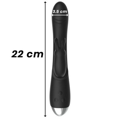 Stimolatore Dj. coniglio in silicone ricaricabile Adam nero di Black&silver, immagine 8