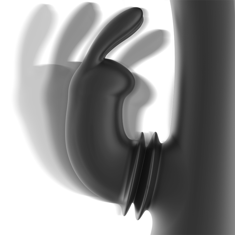 Stimolatore Dj. coniglio in silicone ricaricabile Adam nero di Black&silver, immagine 6