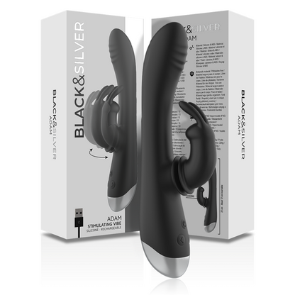 Stimolatore Dj. coniglio in silicone ricaricabile Adam nero di Black&silver, immagine 9