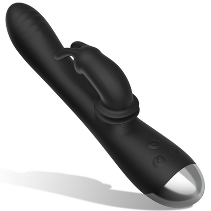 Stimolatore Dj. coniglio in silicone ricaricabile Adam nero di Black&silver, immagine 2