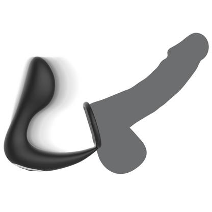 Massaggiatore anale con telecomando ricaricabile in silicone nero di Black&silver, immagine 4