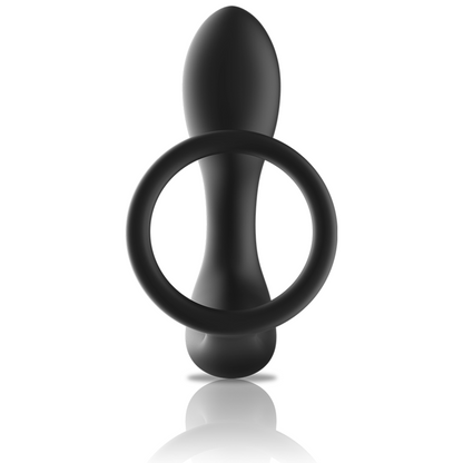 Massaggiatore anale con telecomando ricaricabile in silicone nero di Black&silver, immagine 3