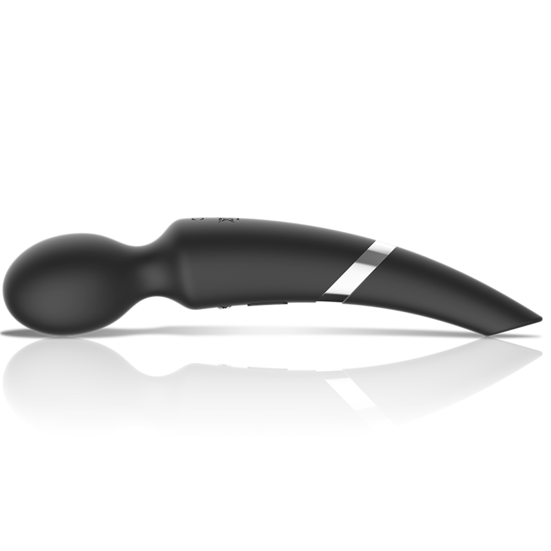Massaggiatore wand Beck e ventosa 2 in 1 in silicone di Black&silver, immagine 4