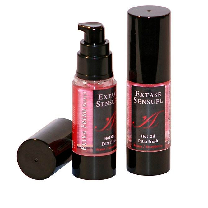 Olio da massaggio con effetto fragola extra fresco 30 ml di Extase Sensual