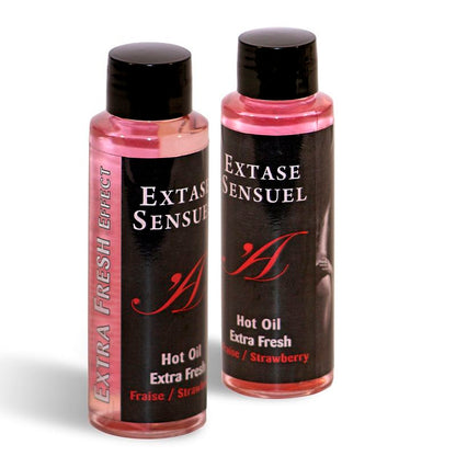 Olio da massaggio con effetto fragola extra fresco 100 ml di Extase Sensual