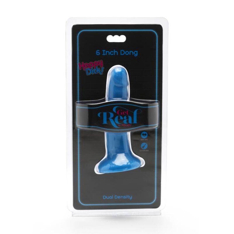 Dildo happy dicks 12 cm blu di Get Real, immagine 2