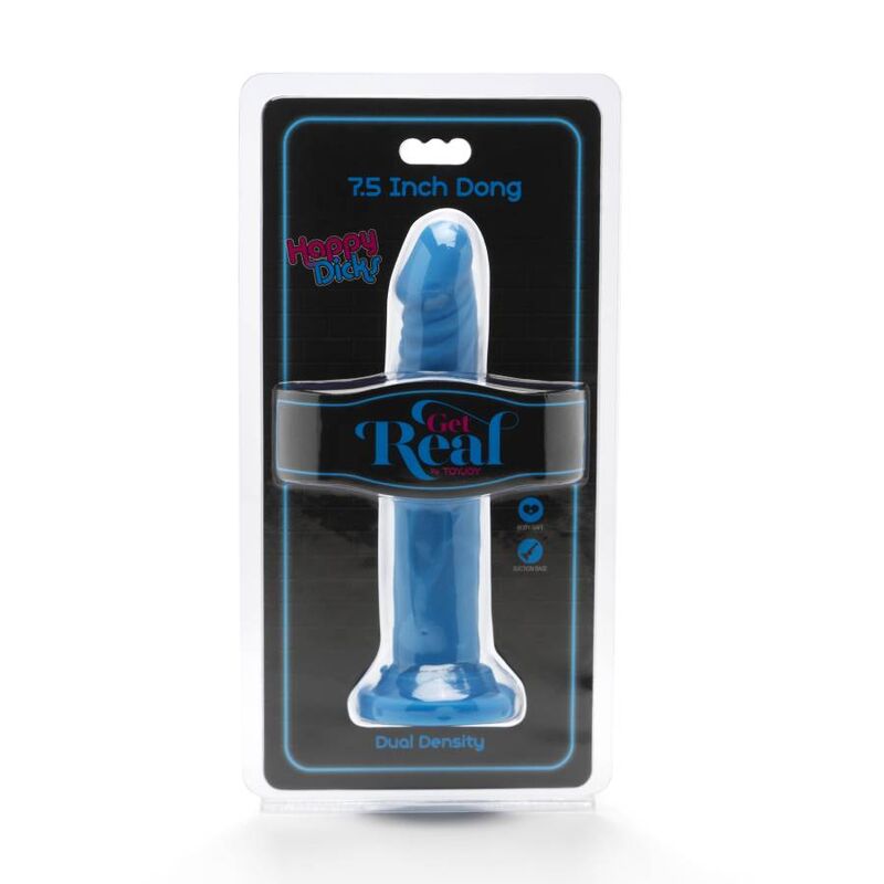Dildo happy dicks 19 cm blu di Get Real, immagine 2