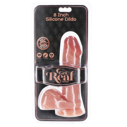 Dildo in silicone 20,5 cm con palle in pelle di Get Real, immagine 4