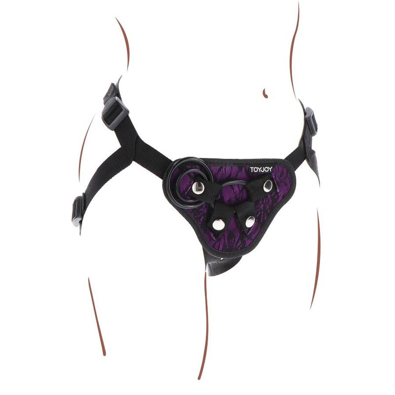 Imbragatura in pizzo con cinturino viola di Get Real, immagine 6