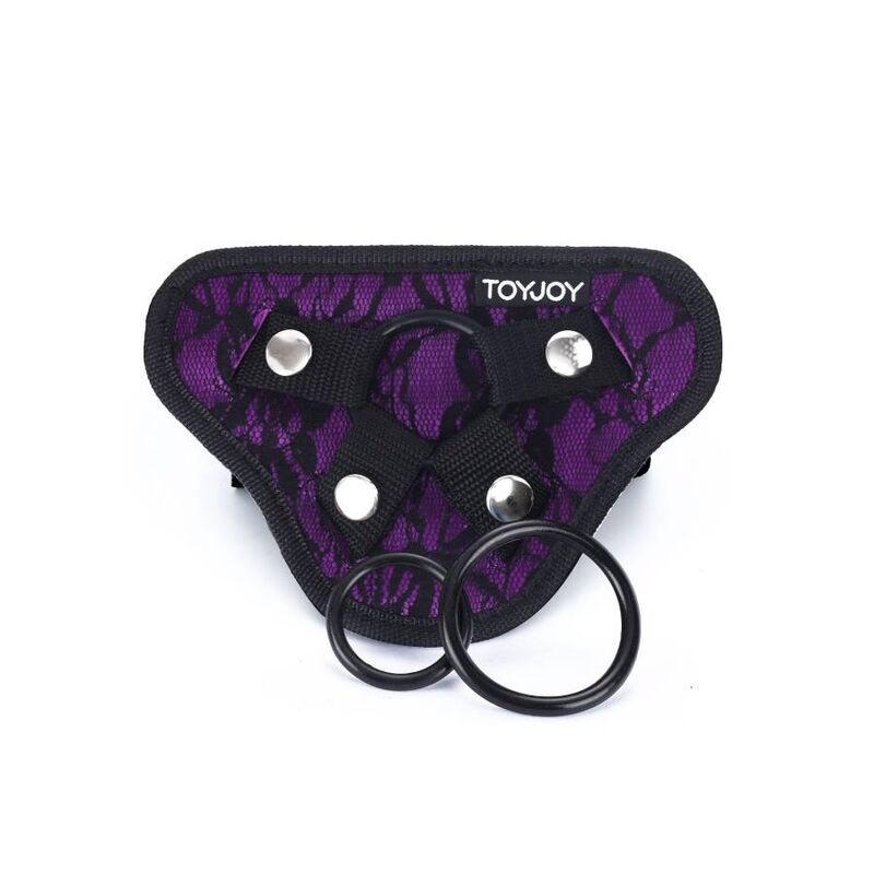 Imbragatura in pizzo con cinturino viola di Get Real, immagine 2