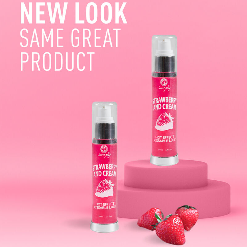 Lubrificante 2-1 effetto calore fragola e crema 50 ml di Secretplay, immagine 4