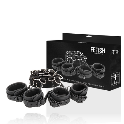 Set di cravatte da letto con fodera in Noprene di Fetish Submissive, immagine 2