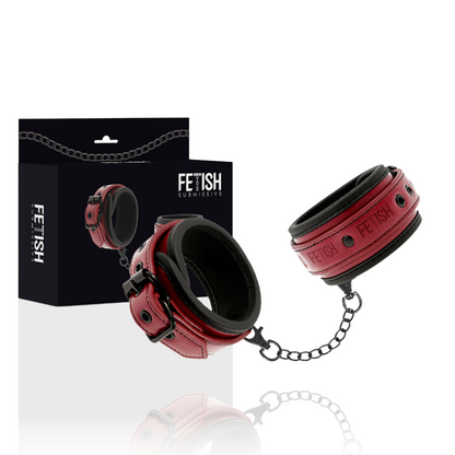 Manette vegan in pelle con fodera in neoprene di Fetish Submissive Dark Room, immagine 2