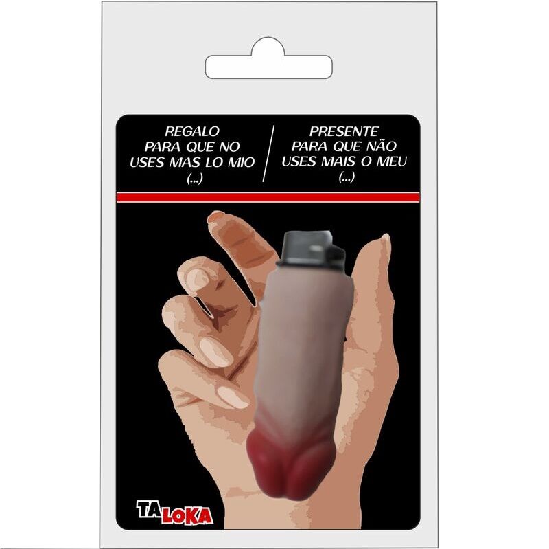 Gadget erotico fantastico accendino a forma di pene color carne di Taloka