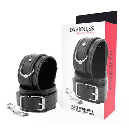 Manette nere regolabili con doppio nastro di rinforzo di Darkness