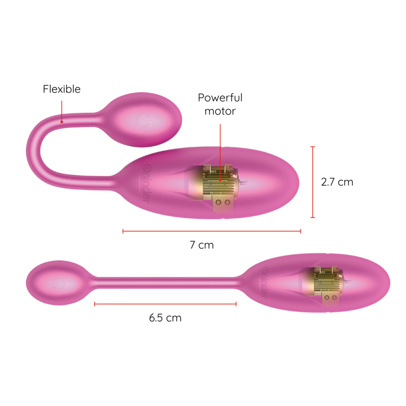 Uovo vibrante Denver rosa 7 x 2,7 cm APP gratuita di Oninder, immagine 3