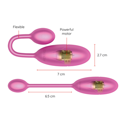 Uovo vibrante Denver rosa 7 x 2,7 cm APP gratuita di Oninder, immagine 3