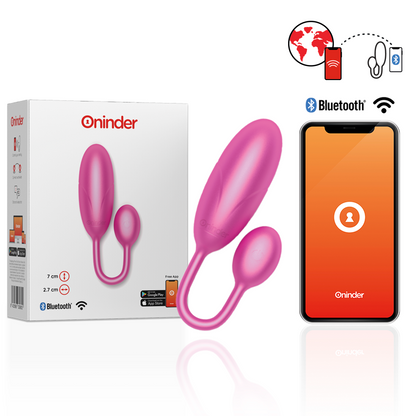 Uovo vibrante Denver rosa 7 x 2,7 cm APP gratuita di Oninder