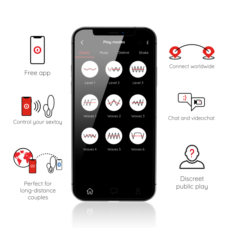 Uovo vibrante Tokyo rosa 7,5 x 3,2 cm APP gratuita di Oninder, immagine 2