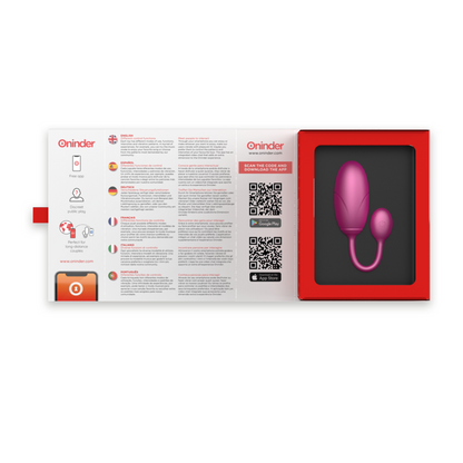 Uovo vibrante Tokyo rosa 7,5 x 3,2 cm APP gratuita di Oninder, immagine 7