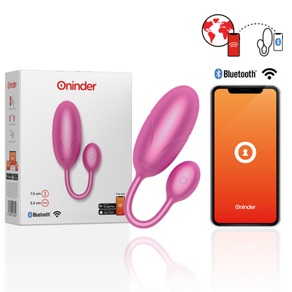 Uovo vibrante Tokyo rosa 7,5 x 3,2 cm APP gratuita di Oninder