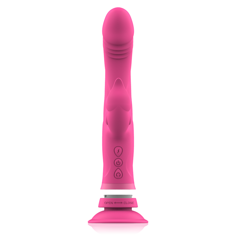 Vibratore Julio rabbit in silicone rosa di Intense, immagine 5