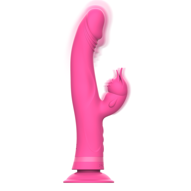 Vibratore Julio rabbit in silicone rosa di Intense, immagine 2