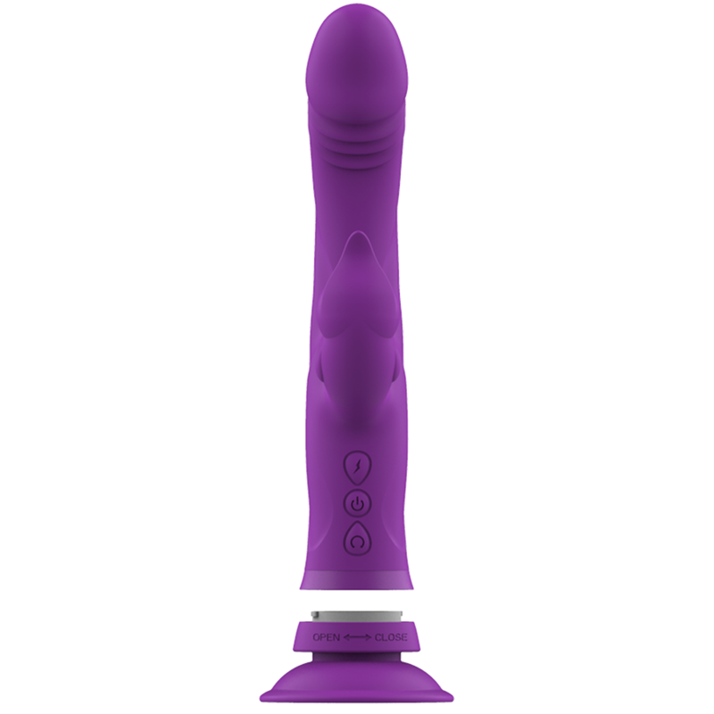 Vibratore in silicone Casanova rabbit triplo motore viola di Intense, immagine 5