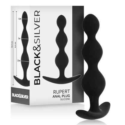 Catena per sfere anali Rupert 10 cm di Black&silver