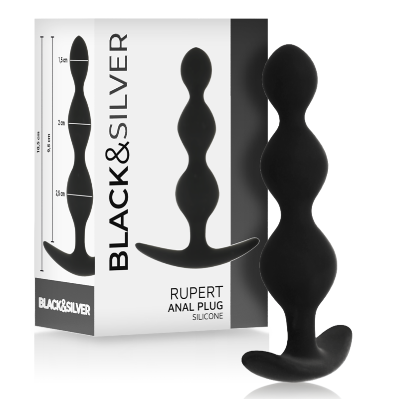 Catena per sfere anali Rupert 10 cm di Black&silver