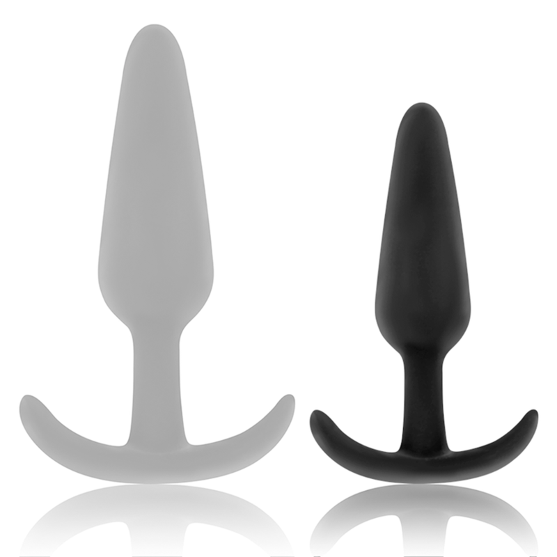 Plug anale in silicone Hansel con maniglia piccolo di Black&silver, immagine 3
