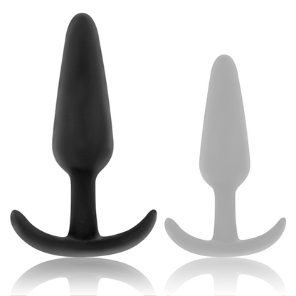 Plug anale in silicone Kael con manico medio di Black&silver, immagine 3