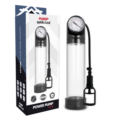 Pompa per pene Rx9 trasparente di Pump Addicted