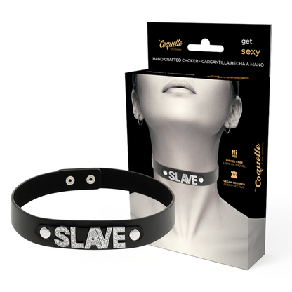 Accessorio sexy girocollo in pelle vegana Schiava di Coquette Chic Desire
