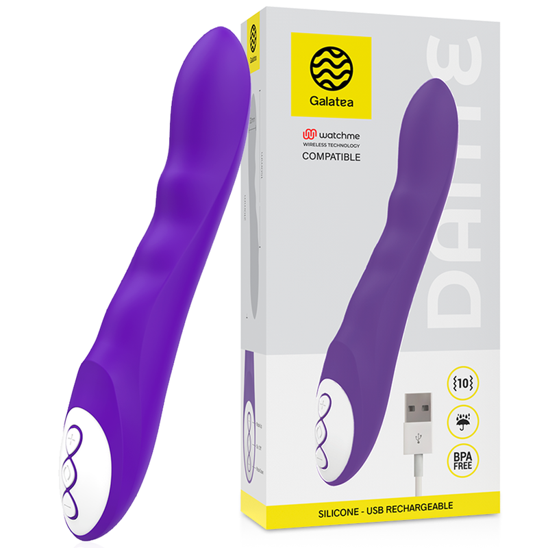 Vibratore Dante viola e telecomando watchme di Galatea, immagine 2