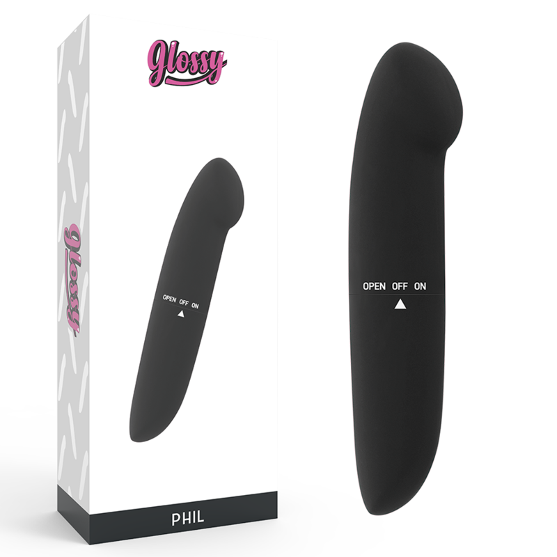 Vibratore Phil nero di Glossy