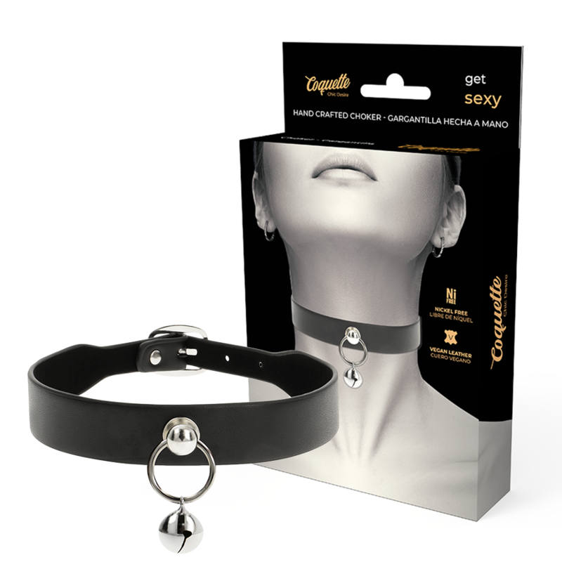 Collana in pelle vegana accessorio donna Sonaglio/cerchio di Coquette Chic Desire