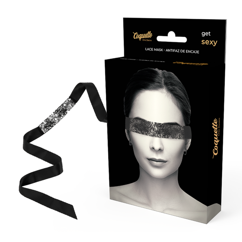 Maschera in pizzo nero con nastro di Coquette Chic Desire