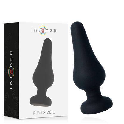 Plug anale Pipo L silicone nero 13 cm di Intense