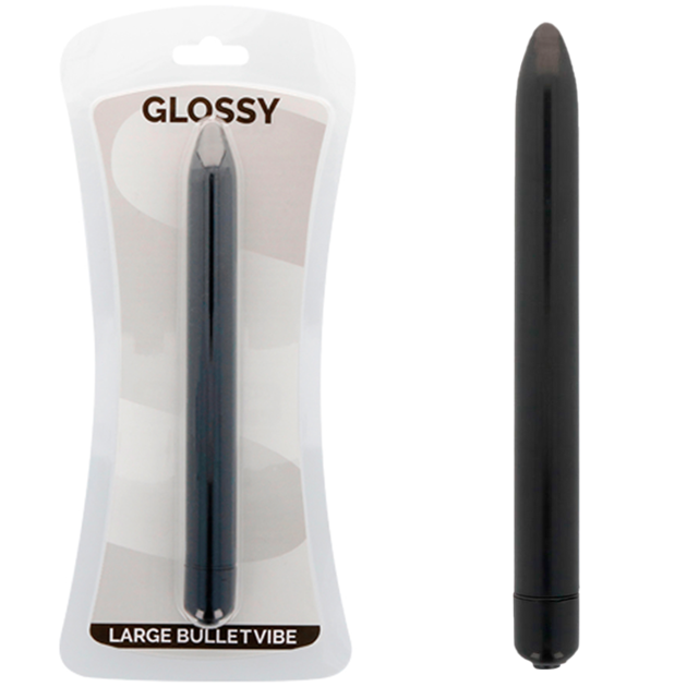Vibratore slim nero di Glossy