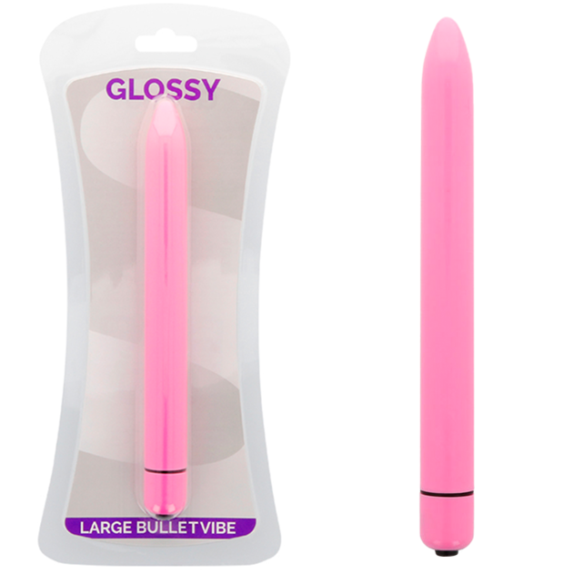 Vibratore slim deep rose di Glossy