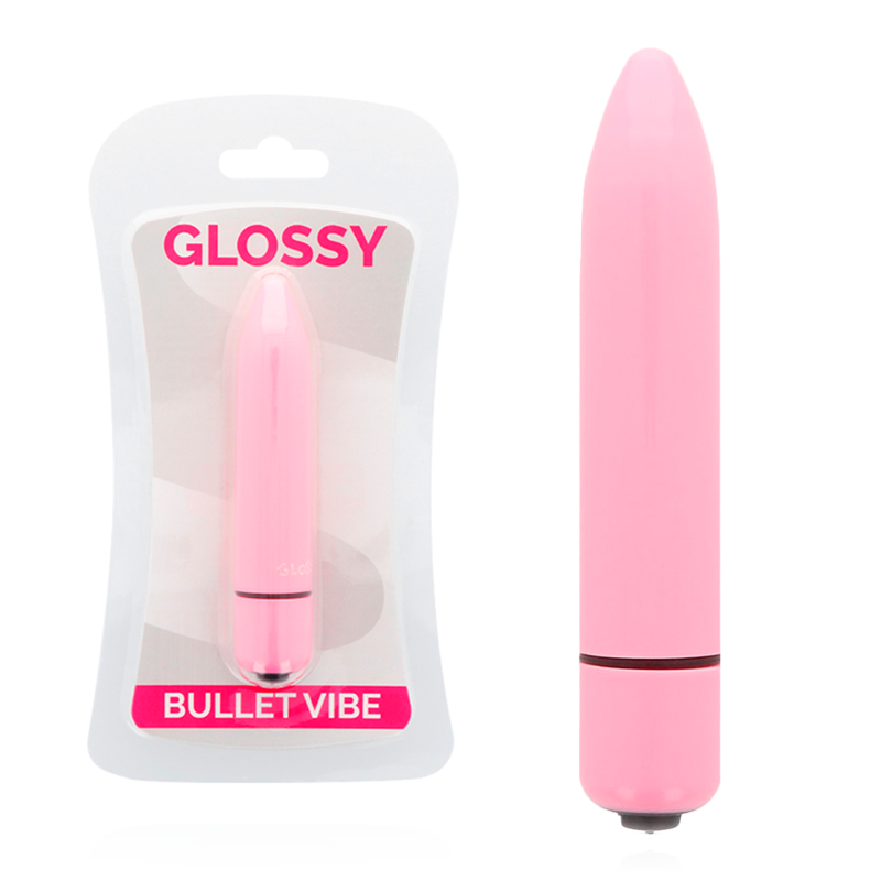 Vibratore thin rosa profondo di Glossy