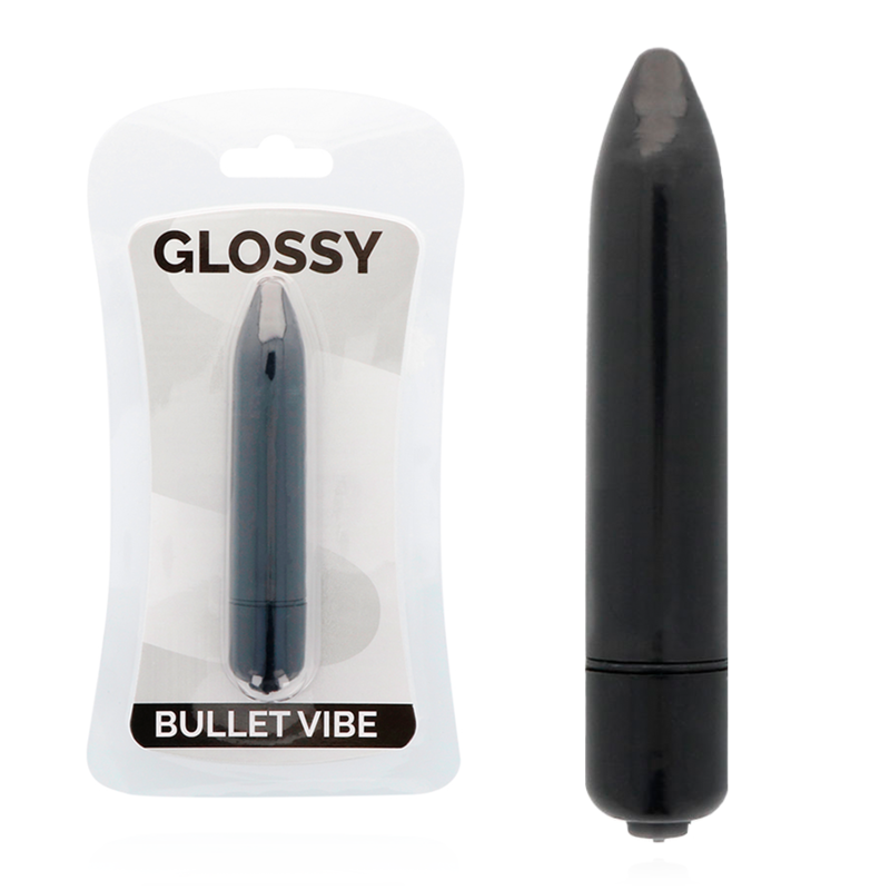 Vibratore nero sottile di Glossy