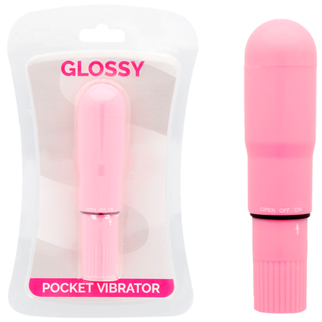 Vibratore tascabile rosa di Glossy
