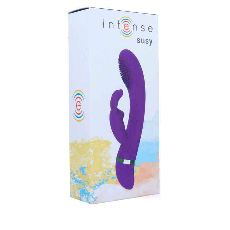 Vibratore oscillante in silicone rabbit lilla Susy di Intense, immagine 6