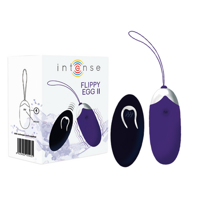 Uovo vibrante flippy II con telecomando viola di Intense
