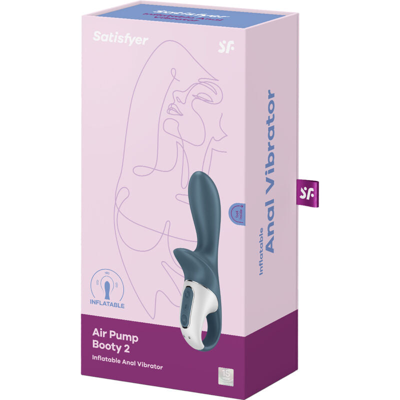 Pompa per pene air pump booty 2 grigio scuro di Satisfyer, immagine 6